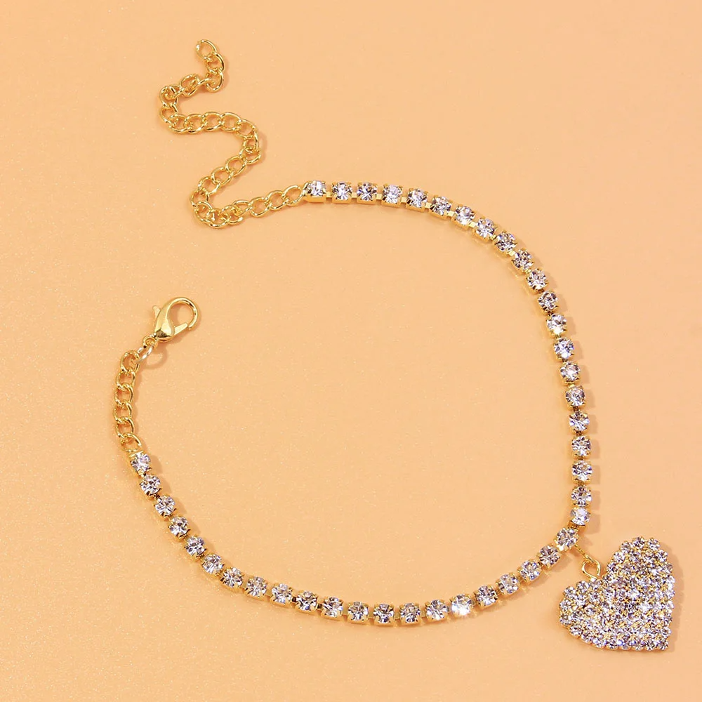 Shimmering Heart Anklet